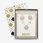 Mixit Silver Tone Simulated Pearl Jewelry Set