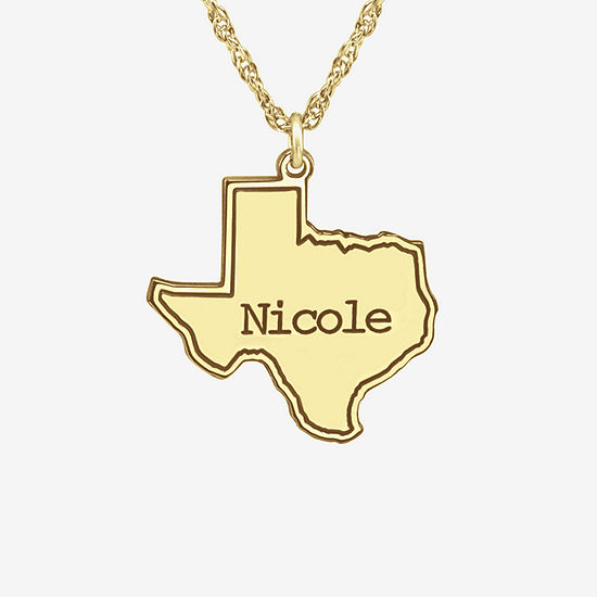 State Womens 24K Gold Over Silver Pendant Necklace