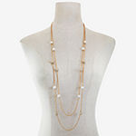 Monet Jewelry Simulated Pearl 37 Inch Cable Strand Necklace