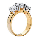 Womens 2 1/4 CT. T.W. White Cubic Zirconia 14K Gold Over Brass Engagement Ring