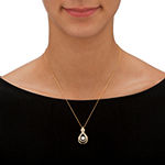 DiamonArt® Womens 1 1/4 CT. T.W. White Cubic Zirconia 14K Gold Over Silver Pendant Necklace