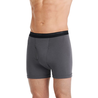 Jockey Mens 2 Pack Boxer Briefs-Big, Color: Gray - JCPenney