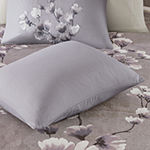 N Natori Sakura Blossom 3PC Cotton Sateen Printed Comforter Set