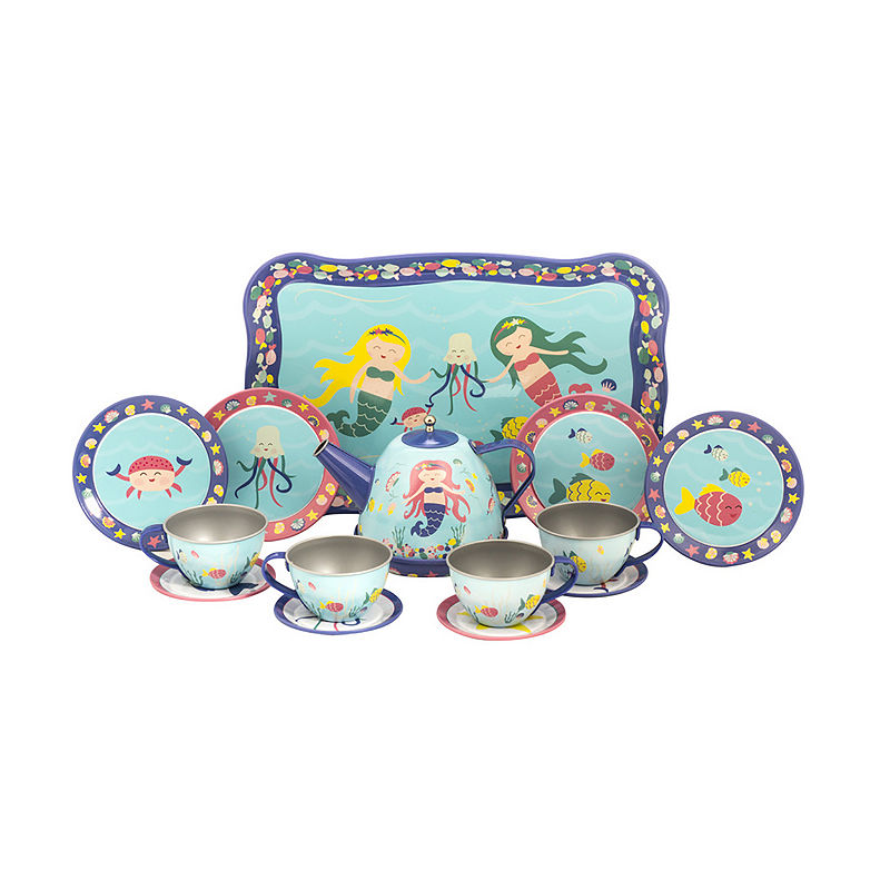 Schylling Mermaid Tin Tea Set