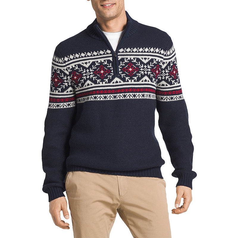 UPC 676108479040 product image for IZOD Fair Isle Quarter-Zip Sweater | upcitemdb.com