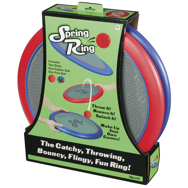 Toysmith Spring Ring - Catchy Throwing Bouncy Flingy Fun Ring Disc Set.