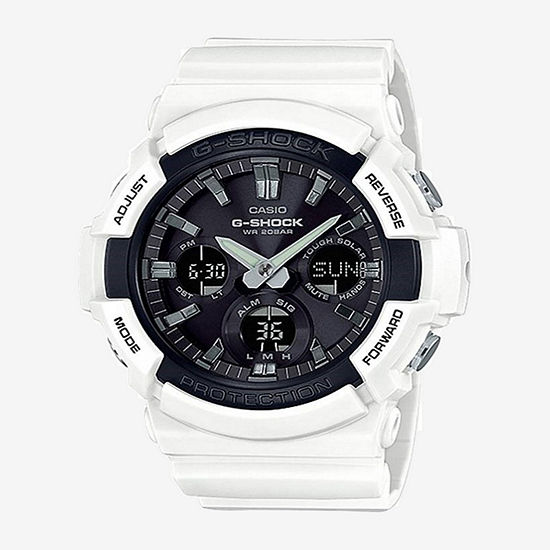 Casio G-Shock Mens Digital White Strap Watch Gas100b-7a