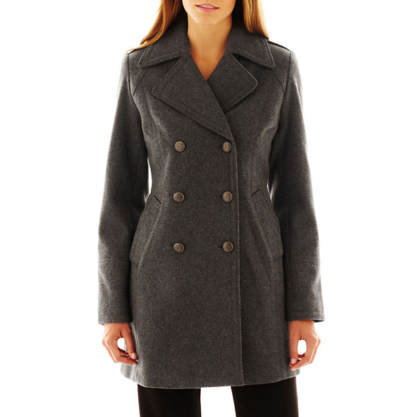 Ladies Officer Coat in Charcoal Heather - Medium (8/10) Worthington NWT ...
