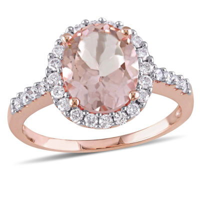 Pink Morganite 10k Gold Engagement Ring