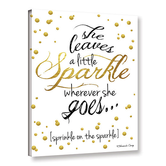 Brushstone She Leaves A Little Sparkle Gallery Wrapped Canvas Wall Art