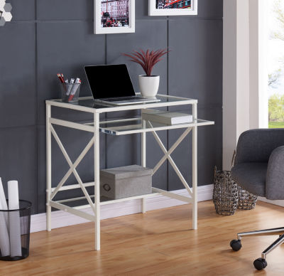 Modern Life Furniture Metal Glass Small Space Desk Color Fresh