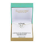 Footnotes Sterling Silver 18 Inch Cable Heart Pendant Necklace