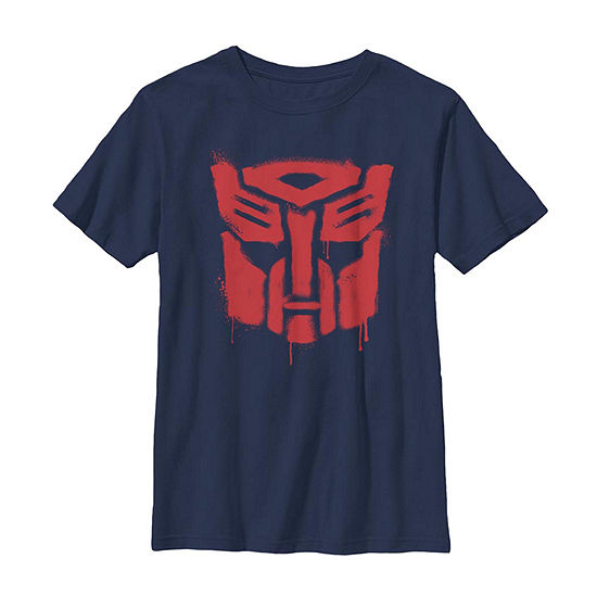Drippy Autobot Little & Big Boys Crew Neck Transformers Short Sleeve Graphic T-Shirt
