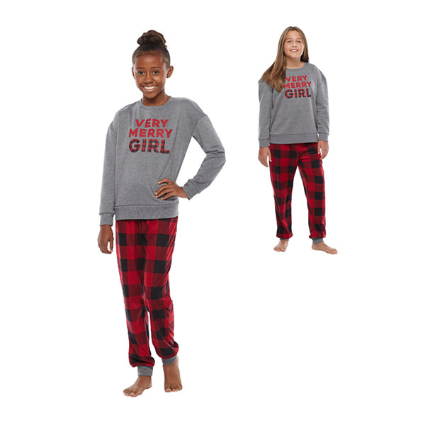 North Pole Trading Co. Very Merry Girls 2-pc. Christmas Pajama Set