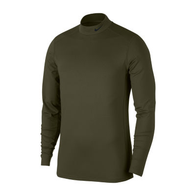nike mens mock neck long sleeve thermal top