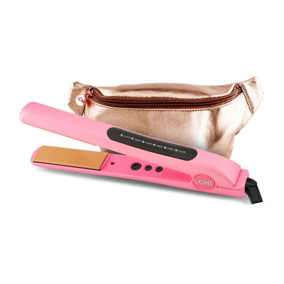 chi pink leopard flat iron