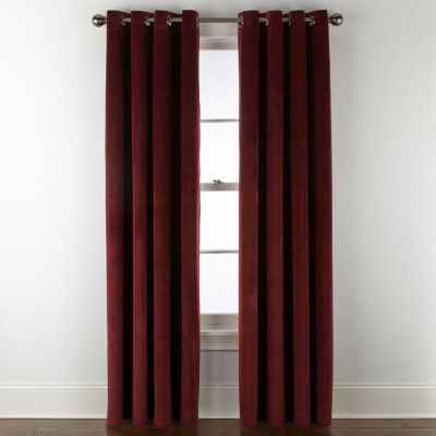 Liz Claiborne Holland Velvet 100 Blackout Grommet Top Curtain