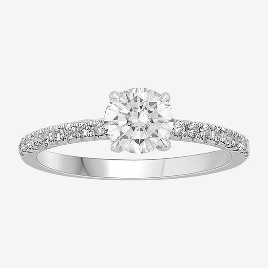 Womens 3/4 CT. T.W. Genuine White Diamond Platinum Round Solitaire Engagement Ring