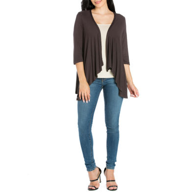 quarter length sleeve cardigan