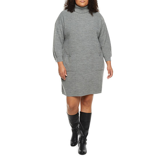 52seven Plus 3/4 Sleeve Sweater Dress