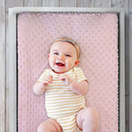 The Peanutshell Pink/White Minky Dot 2-pc. Changing Pad Cover
