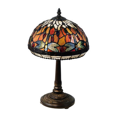 Dale Tiffany Flavia Dragonfly Glass Table Lamp, Color Multi JCPenney