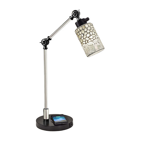 Dale Tiffany Sabine Wireless Usb Charger Desk Lamp