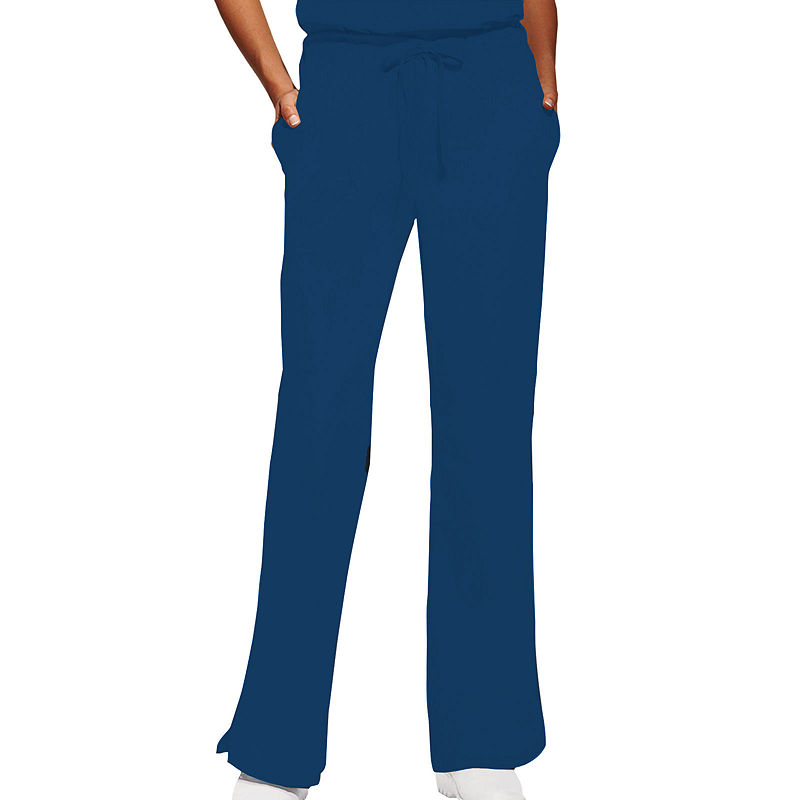 Cherokee 4101 Flare Leg Drawstring Scrub Pant - Tall & Tall Plus, Womens, Size Small Tall, Blue