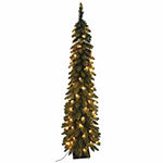 7 Foot 7 Foot Slim Spruce Spruce Pre-Lit Christmas Tree
