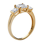 DiamonArt® Womens 2 CT. T.W. White Cubic Zirconia 10K Gold Engagement Ring