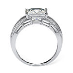 DiamonArt® Womens 3 CT. T.W. White Cubic Zirconia 10K White Gold Engagement Ring