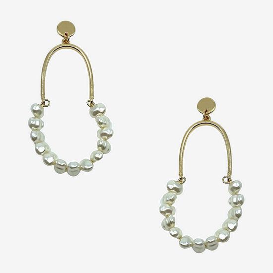 Bijoux Bar Simulated Pearl Drop Earrings