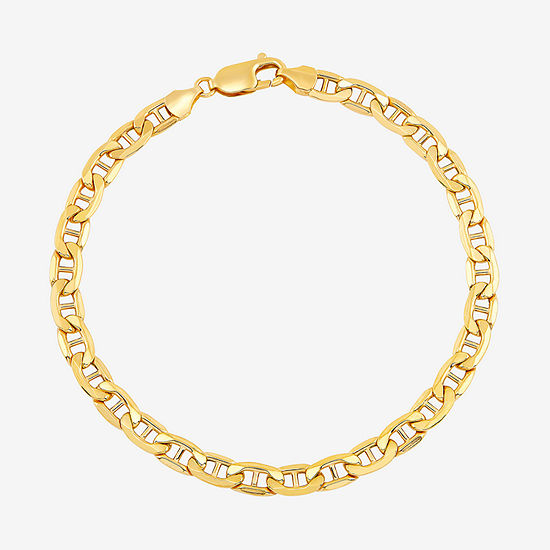Made in Italy 10K Gold Hollow Link Chain Bracelet