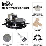 Koolatron Total Chef® 2-in-1 Raclette Grill and Fondue Set