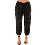 Premier Amour Womens Sequin Tapered Pull-On Pants