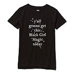 Hope & Wonder Black Girl Magic Womens Crew Neck Short Sleeve Graphic T-Shirt