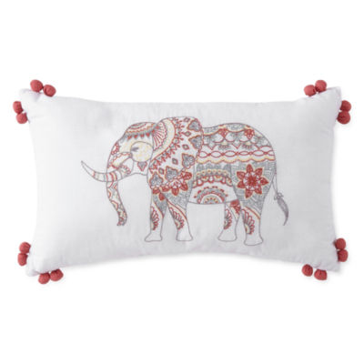 Jcpenney Home Emma Elephant Rectangular Throw Pillow Jcpenney