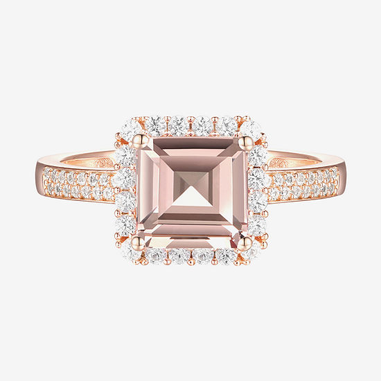 Limited Time Special! Womens Lab Created Champagne Sapphire 14K Rose Gold Over Silver Cocktail Ring