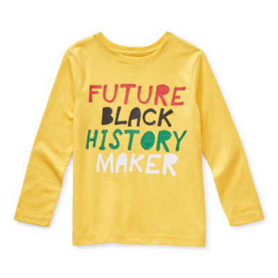Hope & Wonder Future Black History Maker Toddler Crew Neck Long Sleeve Graphic T-Shirt