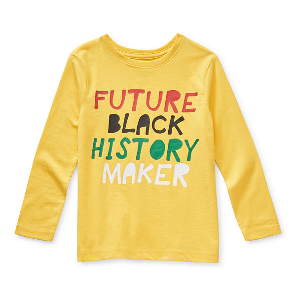 Hope & Wonder Future Black History Maker Toddler Crew Neck Long Sleeve Graphic T-Shirt