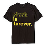 Hope & Wonder Black is Forever Mens Crew Neck Short Sleeve Graphic T-Shirt