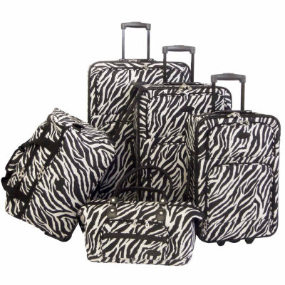 leopard print luggage set for sale