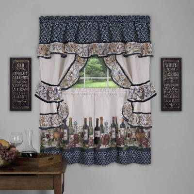 Chateau 3pc. RodPocket Kitchen Curtain Set JCPenney