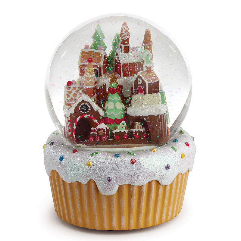 UPC 089945602371 product image for Roman 7 Inch Musical Gingerbread Village With Train Snow Globe | upcitemdb.com