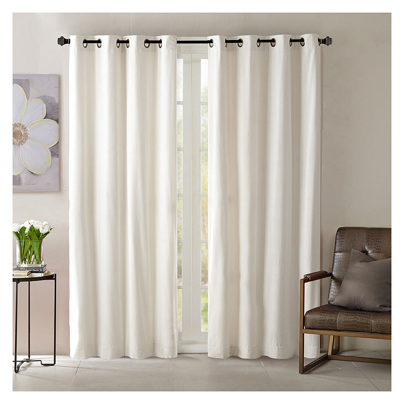 Madison Park Yvette Room Darkening Grommet-Top Curtain Panel, 50