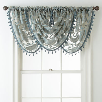 JCPenney Home Belgravia RodPocket Waterfall Valance JCPenney