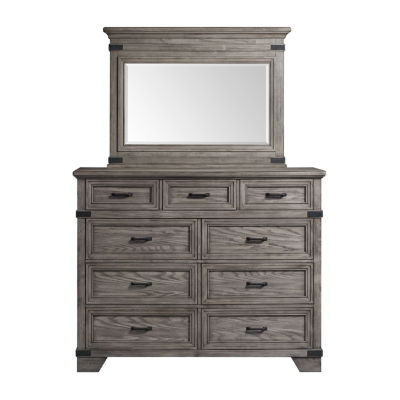 Central Park Bedroom Collection 9-Drawer Dresser and Mirror