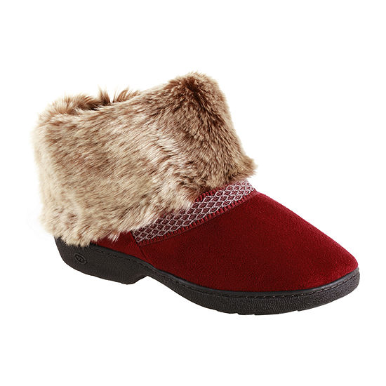 Isotoner Recycled Microsuede Mallory Womens Bootie Slippers