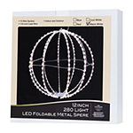 Kurt Adler Led Foldable Metal Sphere Warm White Outdoor String Lights