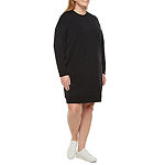 Stylus Long Sleeve Sweatshirt Dress-Plus